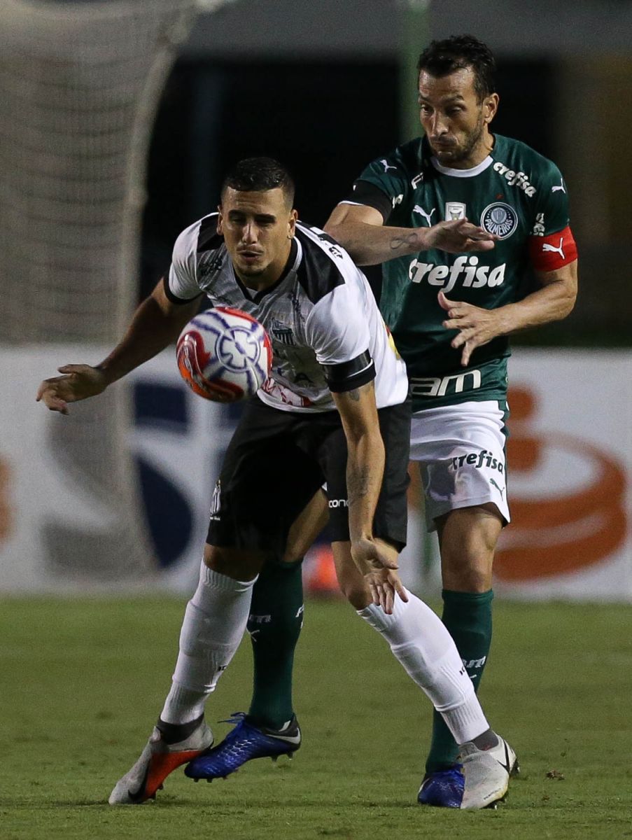 Cesar Greco/Ag Palmeiras/Divulgação_Experiente, zagueiro Edu Dracena foi o capitão do time ante o Bragantino