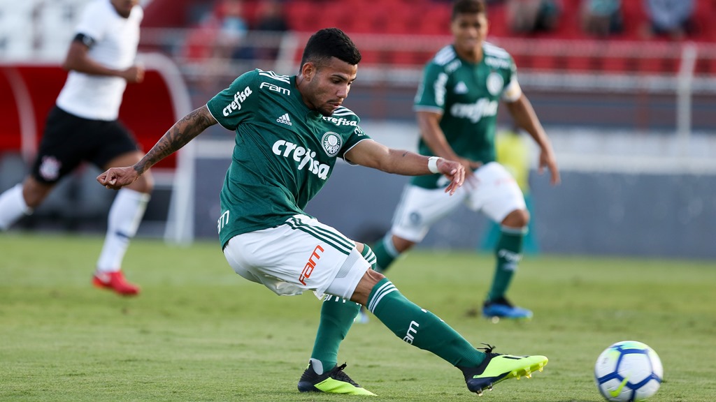 Fabio Menotti/Ag. Palmeiras/Divulgação_Matheus Rocha marcou o gol que determinou o empate contra o Corinthians, em partida válida pelo Brasileiro Sub-20