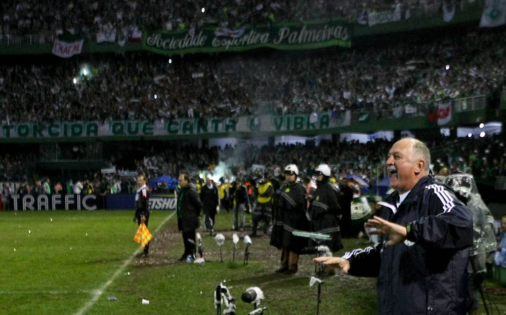 Cesar Greco/Ag Palmeiras/Divulgação_Com Felipão no comando, Palmeiras conquistou a Copa do Brasil de 2012 no Couto Pereira, contra o Coritiba