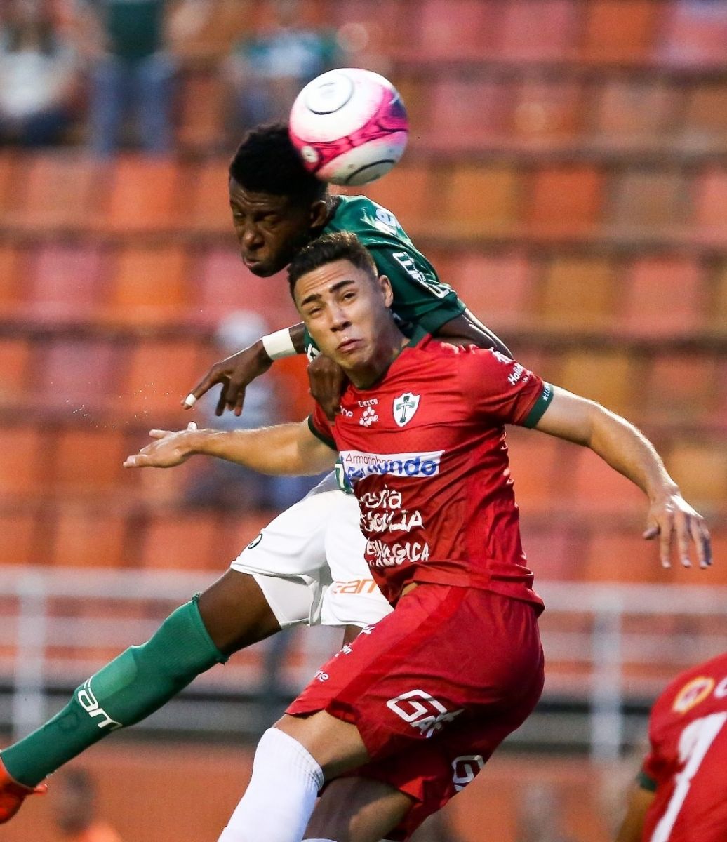 Fabio Menotti/Ag Palmeiras/Divulgação_Zagueiro Vitão (foto) fez boa atuação marcando jogadores da Lusa