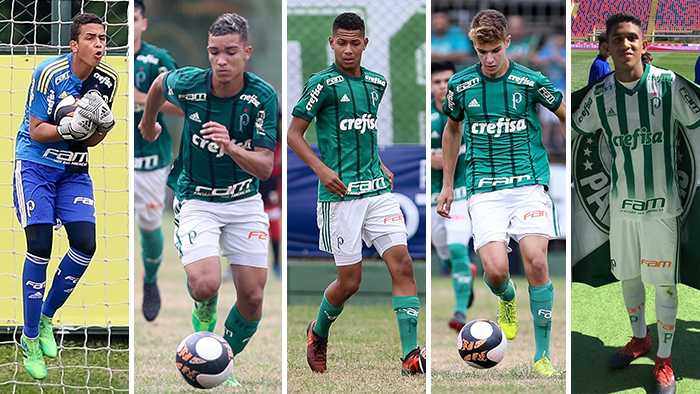 Montagem/Divulgação _ Sales, Ruan, Kauan, João Pedro e Clebson disputam o Campeonato Paulista Sub-15