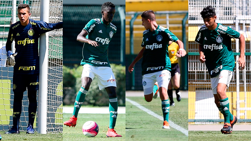 Fabio Menotti/Ag. Palmeiras/Divulgação_Murilo Palomares, Matheus Matias, Pedro Karalkovas e Robert foram chamados para a Seleção Sub-15