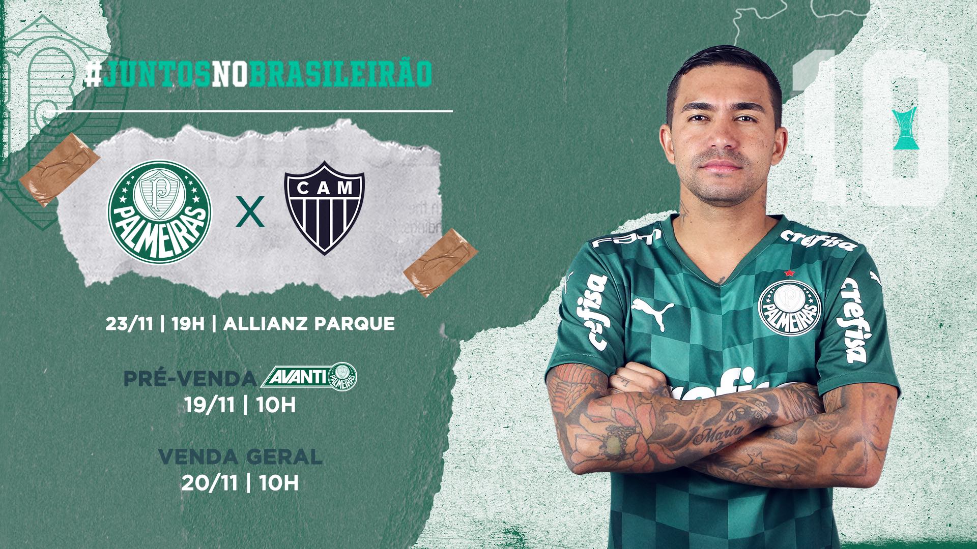 Palmeiras divulga informações sobre a venda de ingressos para duelo contra o Atlético-MG