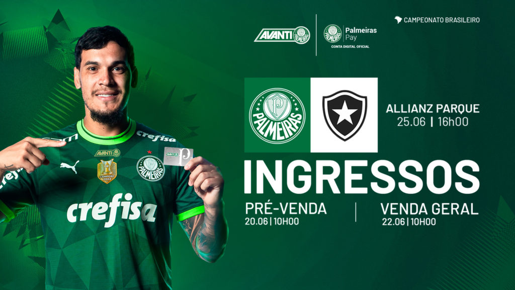 Venda de ingressos para jogo contra Botafogo no Allianz Parque pelo ...